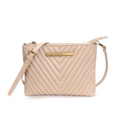 Bolsa Transversal Bege Matelassê
