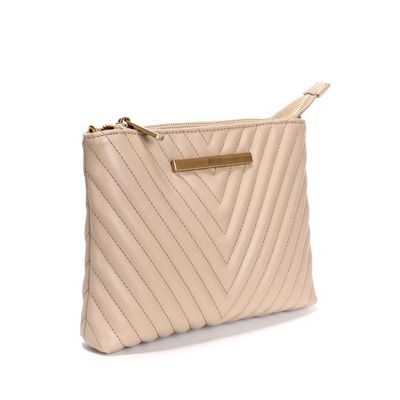 Bolsa Transversal Bege Matelassê