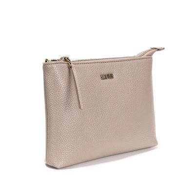Bolsa Transversal Bege Texturizado