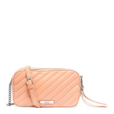 Bolsa Transversal Laranja Matelassê Alça Fina