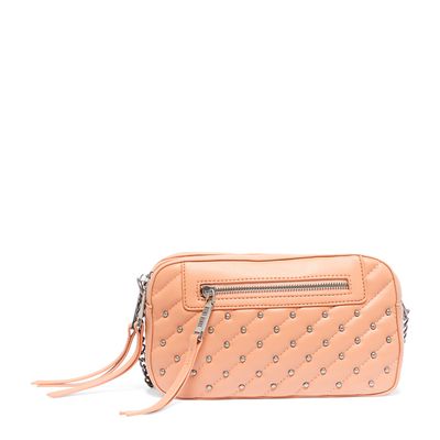 Bolsa Transversal Laranja Matelassê Alça Fina