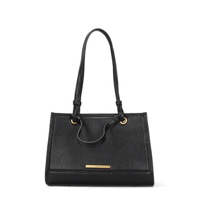 Bolsa Tote Preta Média Alças Finas