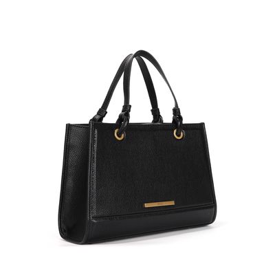 Bolsa Tote Preta Média Alças Finas