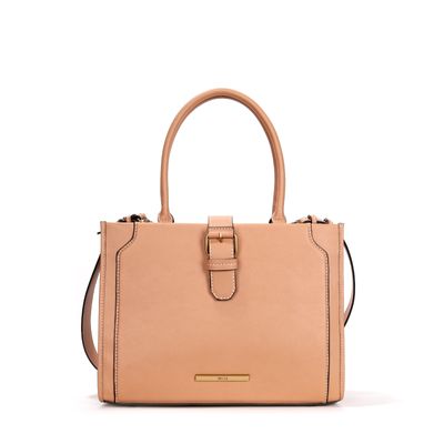 Bolsa Tote Marrom Claro Grande Fivela