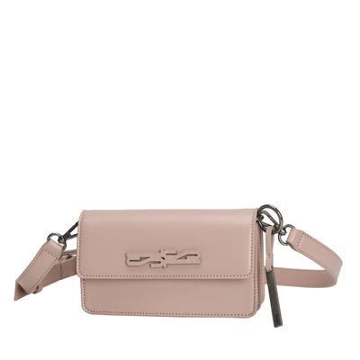 Bolsa Pequena Rosa Logo Alça Transversal