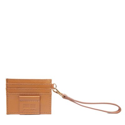 Porta Cartão couro liso cognac
