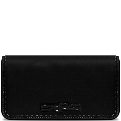 Bolsa Baguete Média Flap Bag Com Logo SL Preta