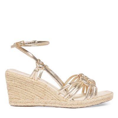 Espadrille metallic soft ouro light