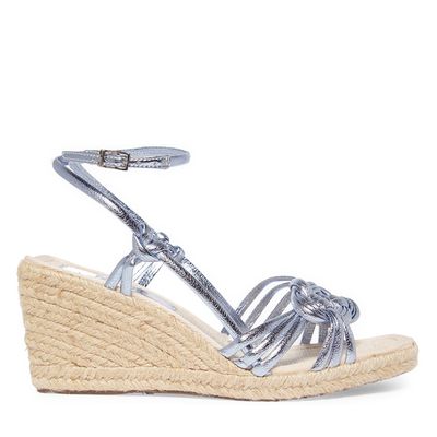 Espadrille metallic soft acqua