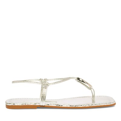 Rasteira metallic soft prata
