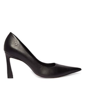 Scarpin preto hot sale de couro