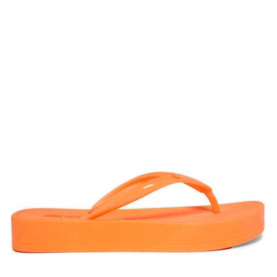 Flip flop borracha laranja