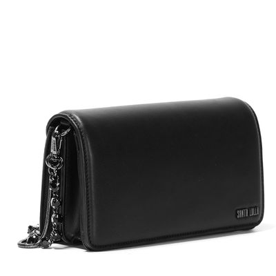 Bolsa Preta Alça Corrente Pedraria