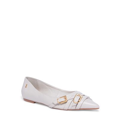 Sapatilha Couro Confort Off White