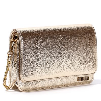 Bolsa Metalizada Ouro Claro