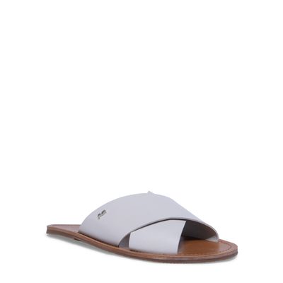 Rasteira Couro Confort Off White