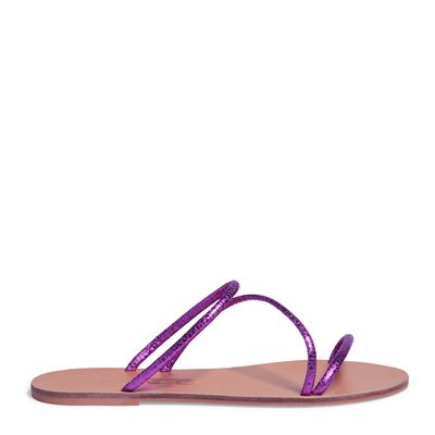 Rasteira Cobra Cristal Pink