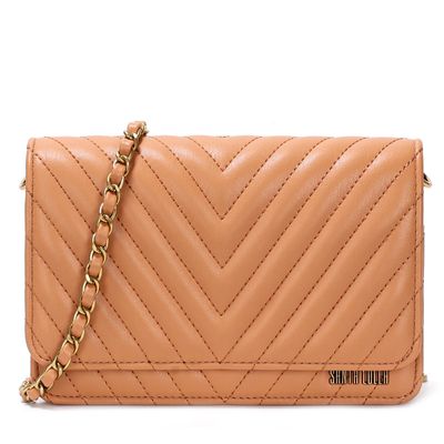 Bolsa Soft Marrom Alça Corrente