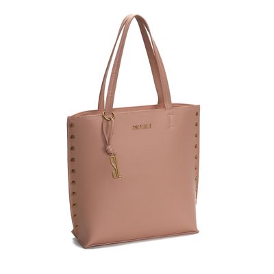 Bolsa Shopper Floater Rose Tachas Alça de Ombro