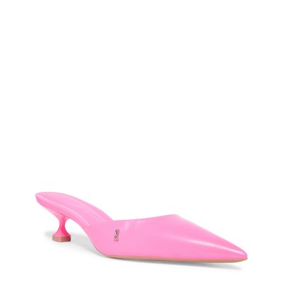 Mule Bico Fino Rosa Salto Taça