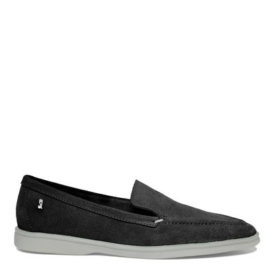 Mocassim couro camurça preto