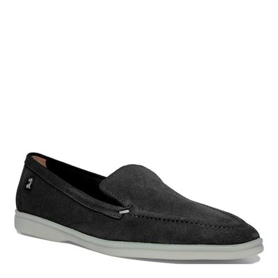 Mocassim couro camurça preto