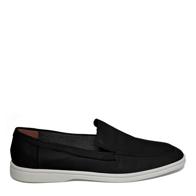 Mocassim Couro Confort Preto