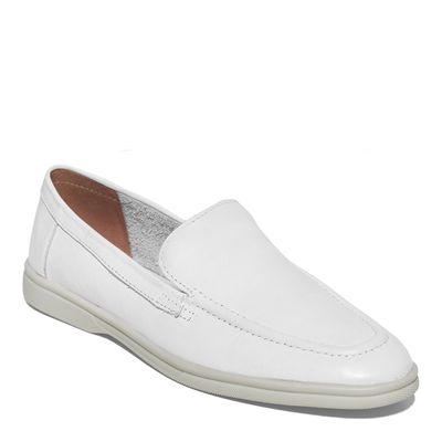 Mocassim Couro Confort Off White
