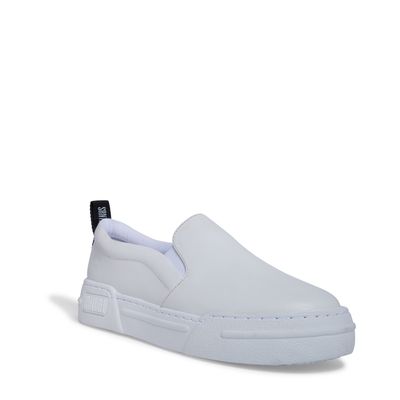 Tênis Slip On Couro Confort Branco Absoluto