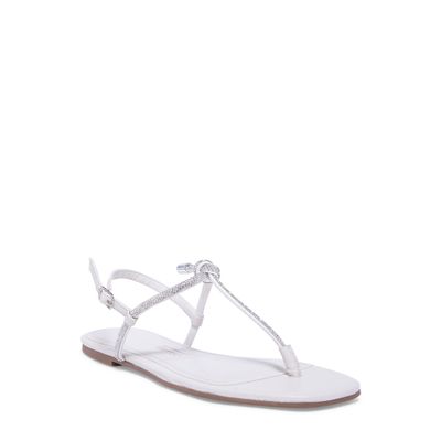 Rasteira Napa Soft Off White Tiras Briho