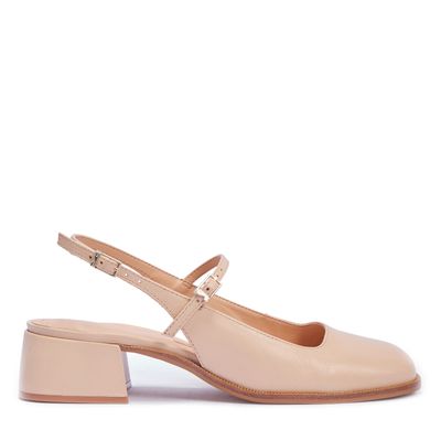 Scarpin Couro Nobre Nude Rosado