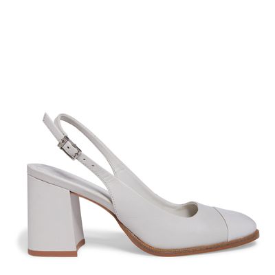 Scarpin Couro Nobre Off White