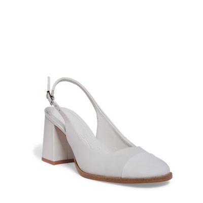 Scarpin Couro Nobre Off White