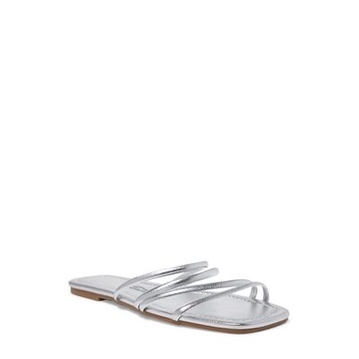 Rasteira Metallic Soft Prata