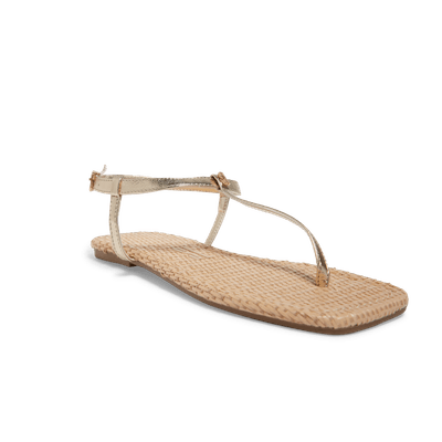 Rasteira Metallic Soft Dourada
