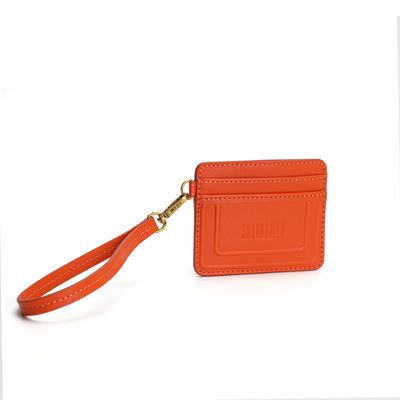 Porta Cartão Atanado Neon Laranja