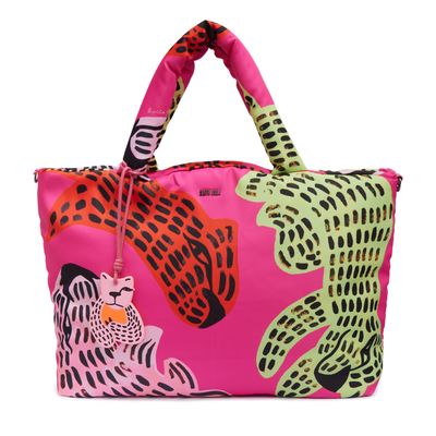 Bolsa Tote Rosa Neon Nylon Grande