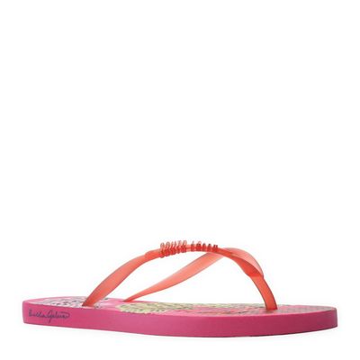 Flip flop borracha rosa neon