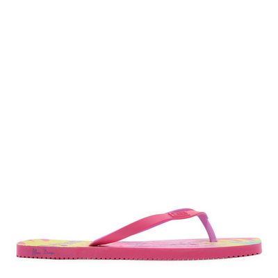 Flip flop borracha rosa neon