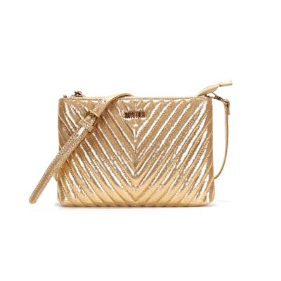 Bolsa Metalizada Pequena Dourada