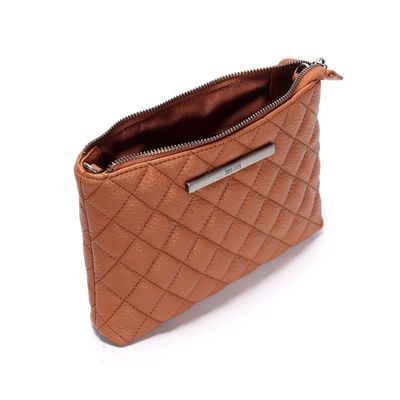 Bolsa Matelassê Transversal Marrom
