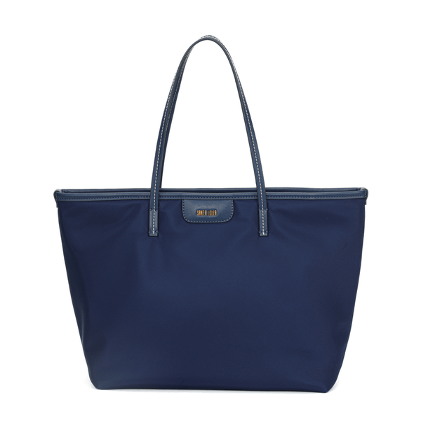 Bolsa Shopper Nylon Universitária Azul Marinho