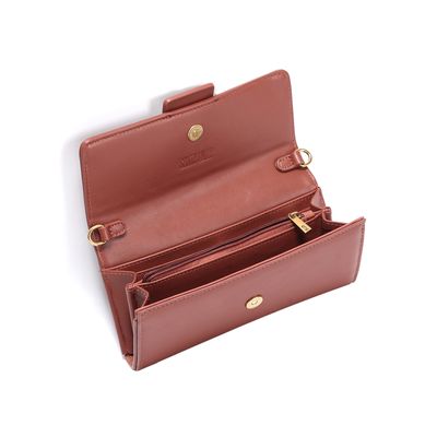 Bolsa Carteira Marrom Alça de Ombro