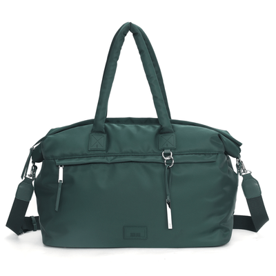 Mala Nylon Grande Alça Dupla Verde Escuro