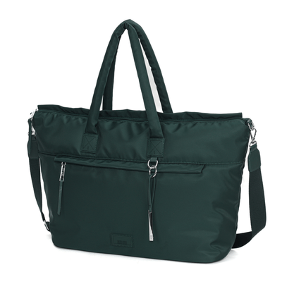 Mala Nylon Grande Alça Dupla Verde Escuro