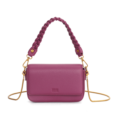 Bolsa Pequena Tiracolo Duas Alças Material Floater Rosa Fúcsia