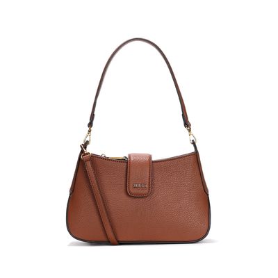 Bolsa Baguete Marrom Alça Transversal Removível