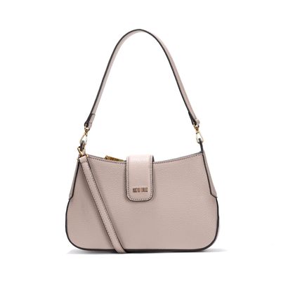 Bolsa Baguete Cinza Alça Transversal Removível