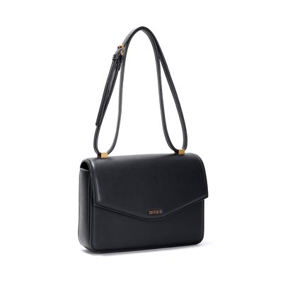 Bolsa Preta Envelope Alça Fivela