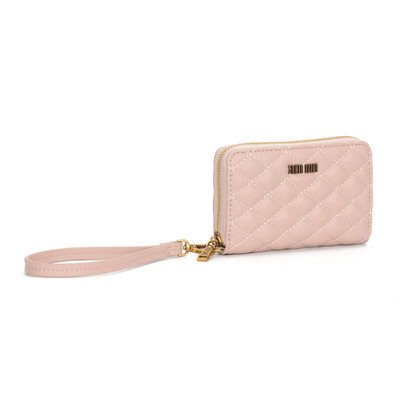 Carteira Matelassê Soft Rosa Alça De Mão